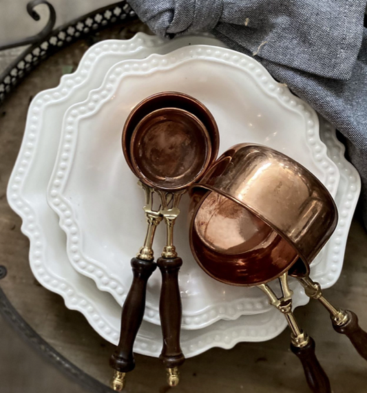 Copper and Brass Artisan Measuring Cups